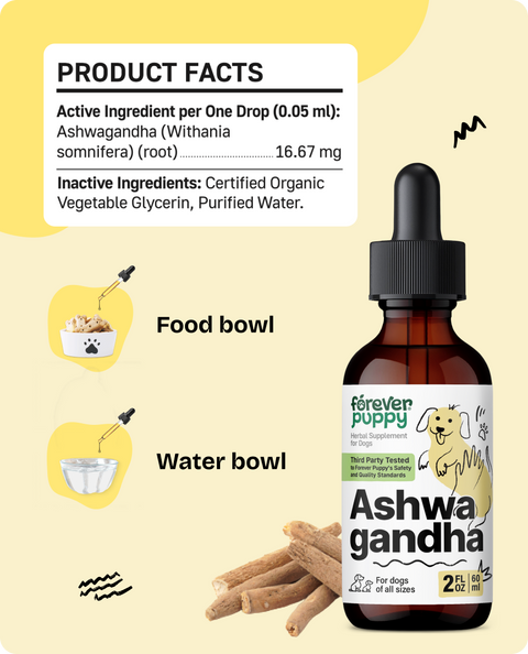 Ashwagandha Drops for Dogs - 2 fl.oz. Bottle