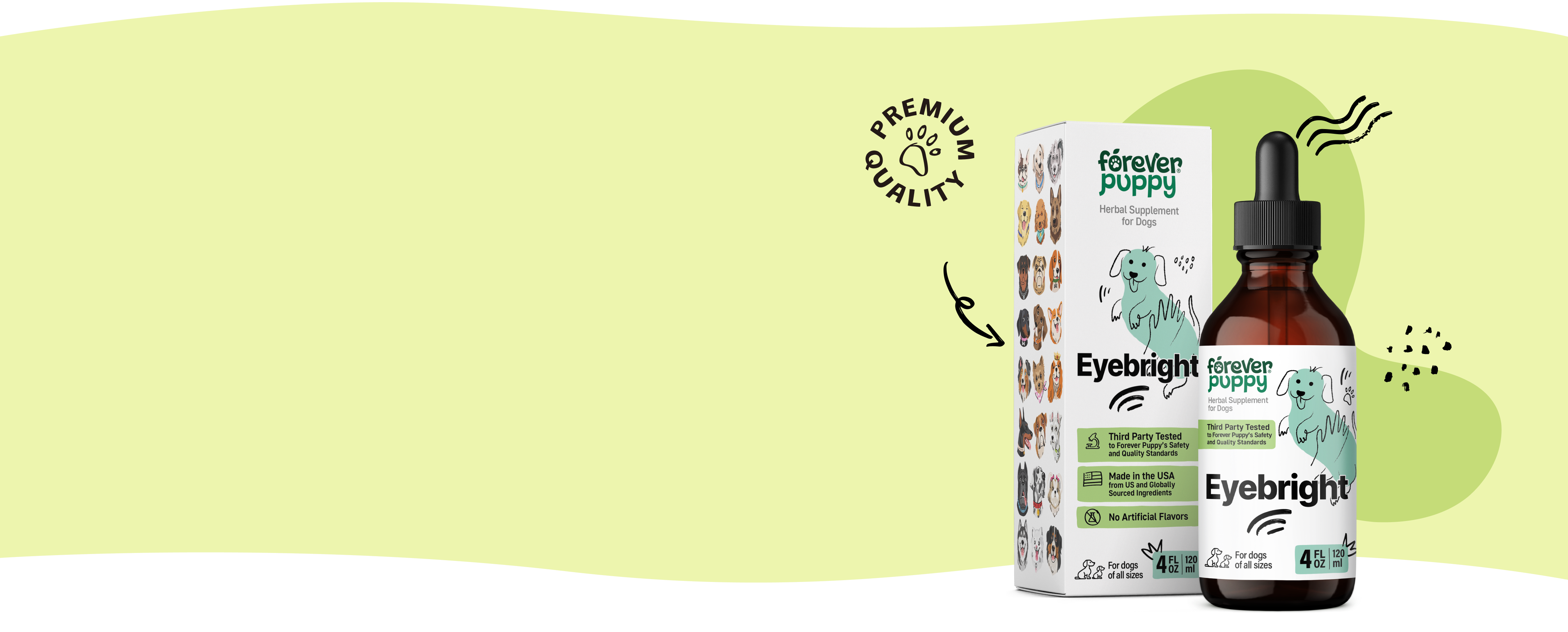 Naturally ease your dog's eye discomfort