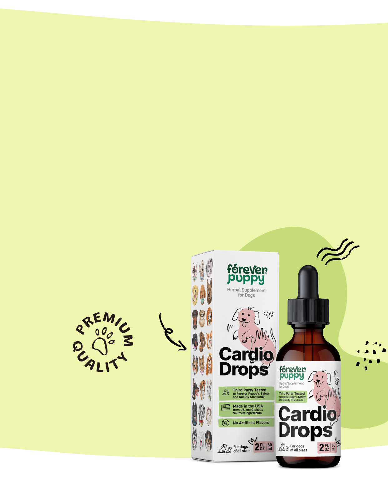 Try our drops for your dog's heart health