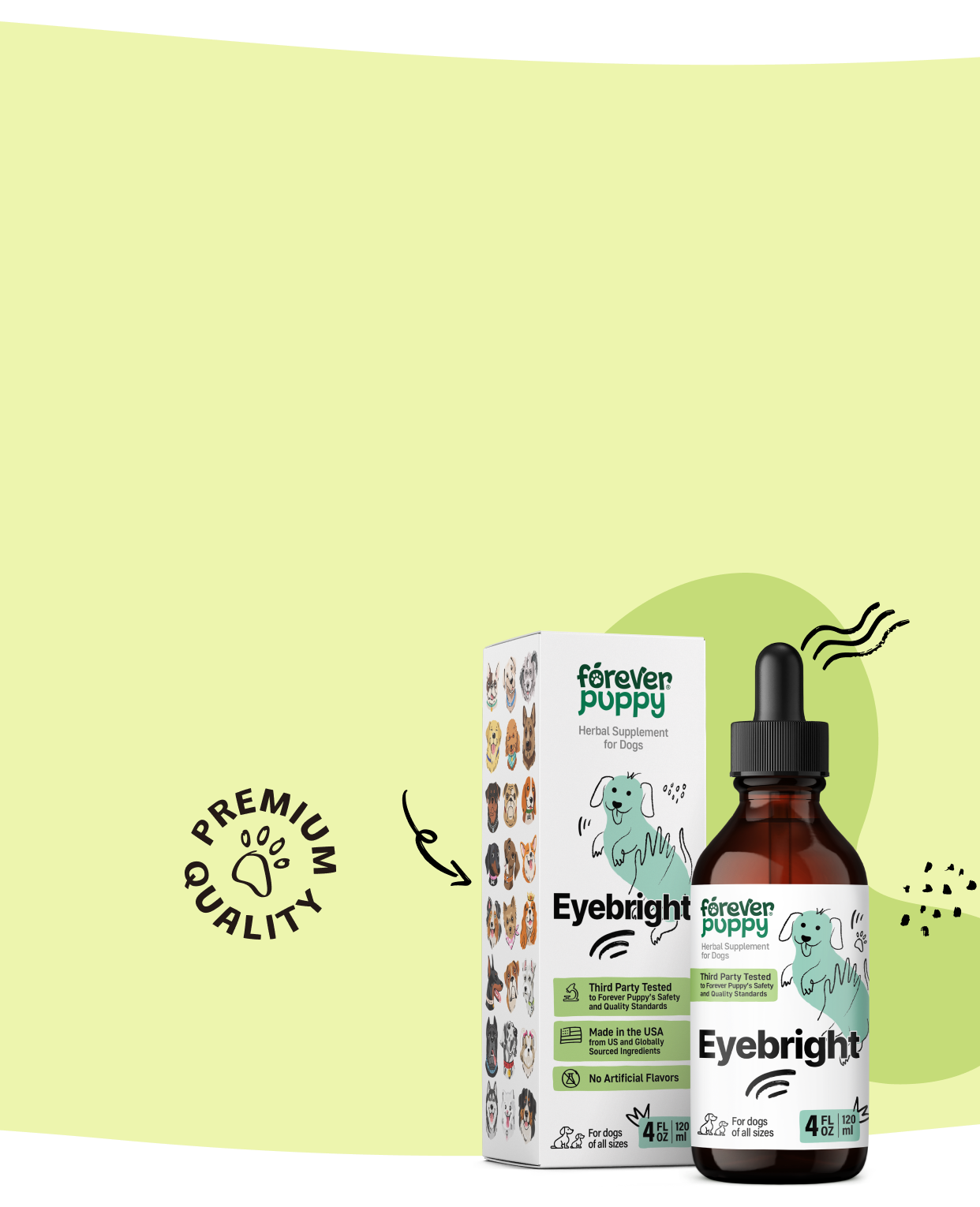 Naturally ease your dog's eye discomfort