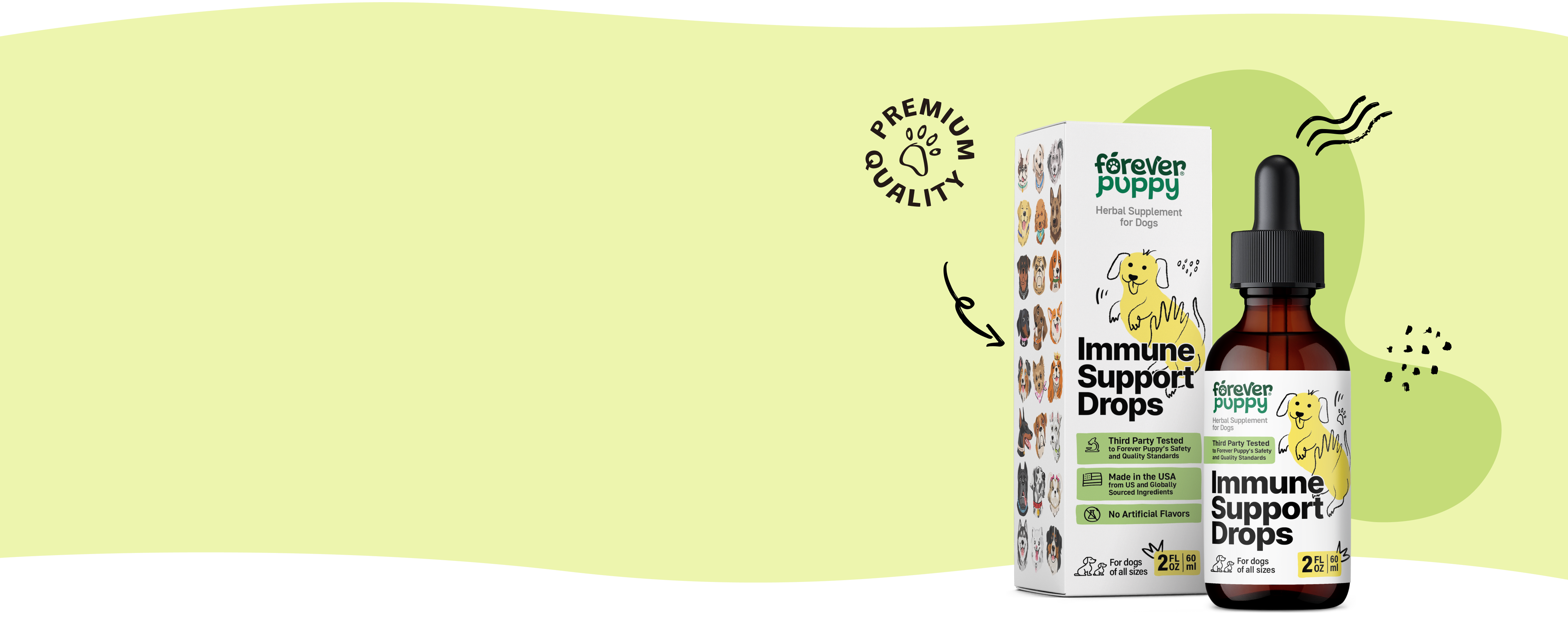 Keep your pup healthy with our immune drops