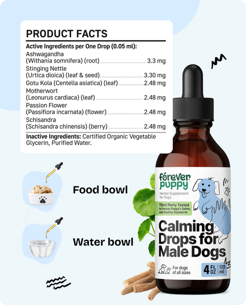 Calming Drops for Male Dogs - 4 fl.oz. Bottle