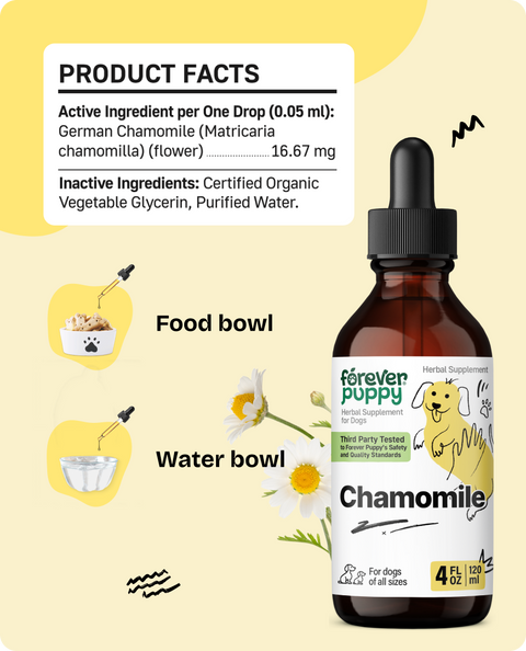Chamomile Drops for Dogs - 4 fl.oz. Bottle
