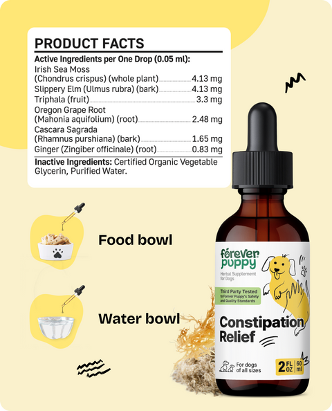 Constipation Relief Drops for Dogs - 2 fl.oz. Bottle