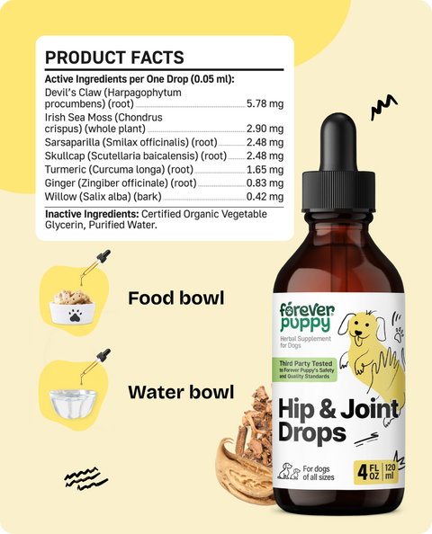 Hip & Joint Drops for Dogs - 4 fl.oz. Bottle
