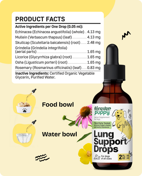 Lung Support Drops for Dogs - 2 fl.oz. Bottle
