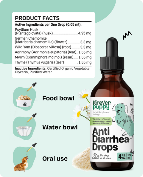 Anti Diarrhea Drops for Dogs - 4 fl.oz. Bottle