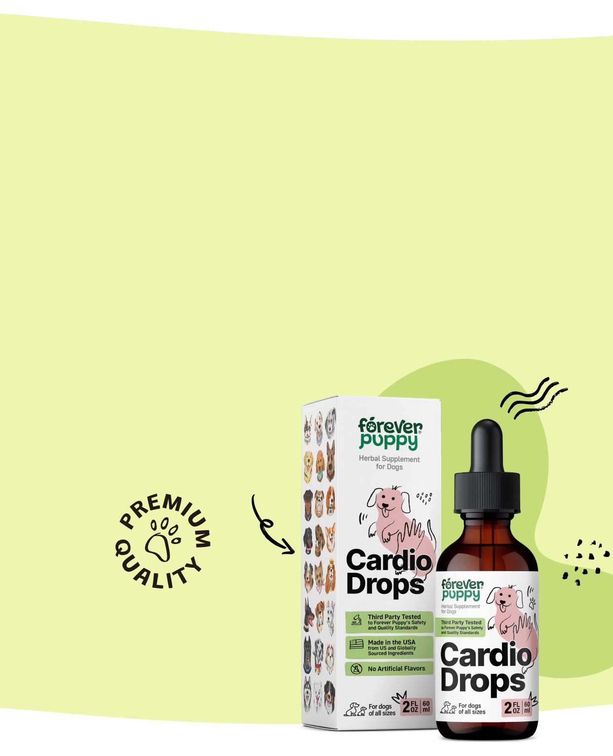 Try our drops for your dog's heart health 