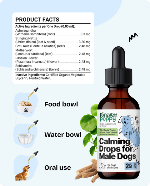 Calming Drops for Male Dogs - 2 fl.oz. Bottle