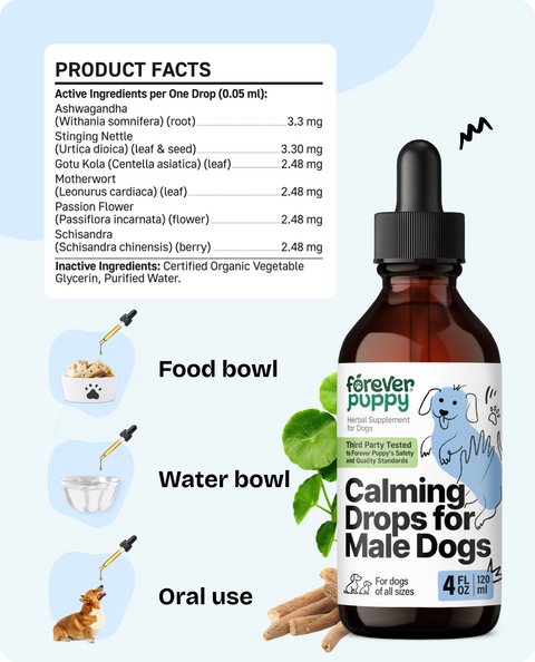 Calming Drops for Male Dogs - 4 fl.oz. Bottle