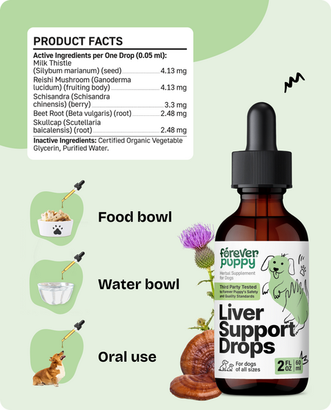 Liver Support Drops for Dogs - 2 fl.oz. Bottle