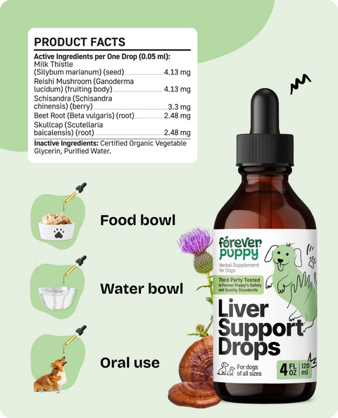 Liver Support Drops for Dogs - 4 fl.oz. Bottle